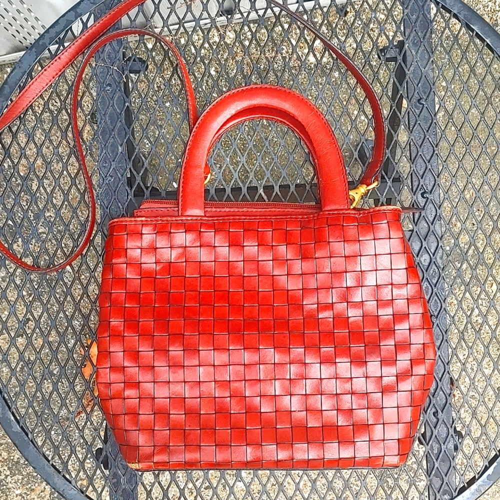 Etienne Aigner crossbody purse burnt red